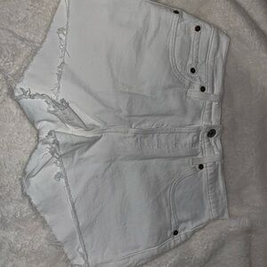 Levi White Denim Cutoffs